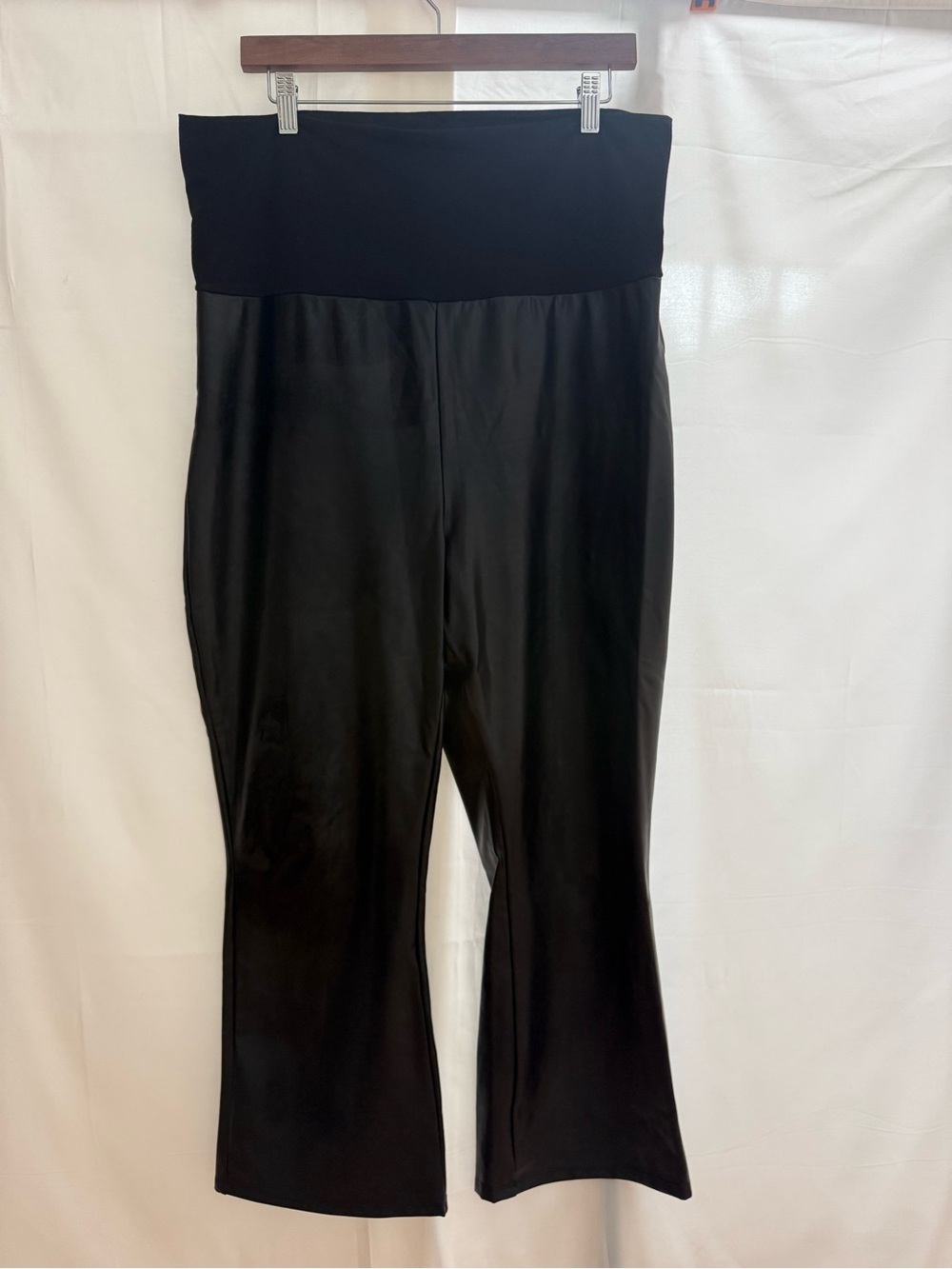 Hatch Black Cropped Leather Pants